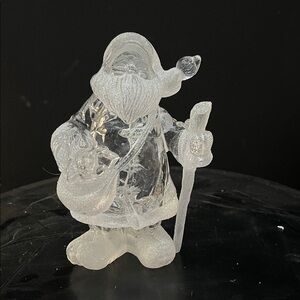 Crystal Clear Santa Figurine